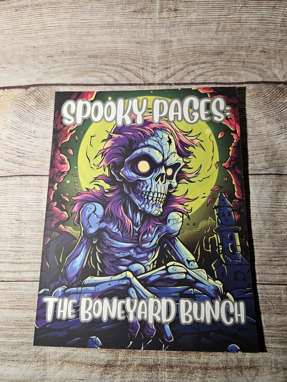 Spooky pages The Bone Yard coloring book